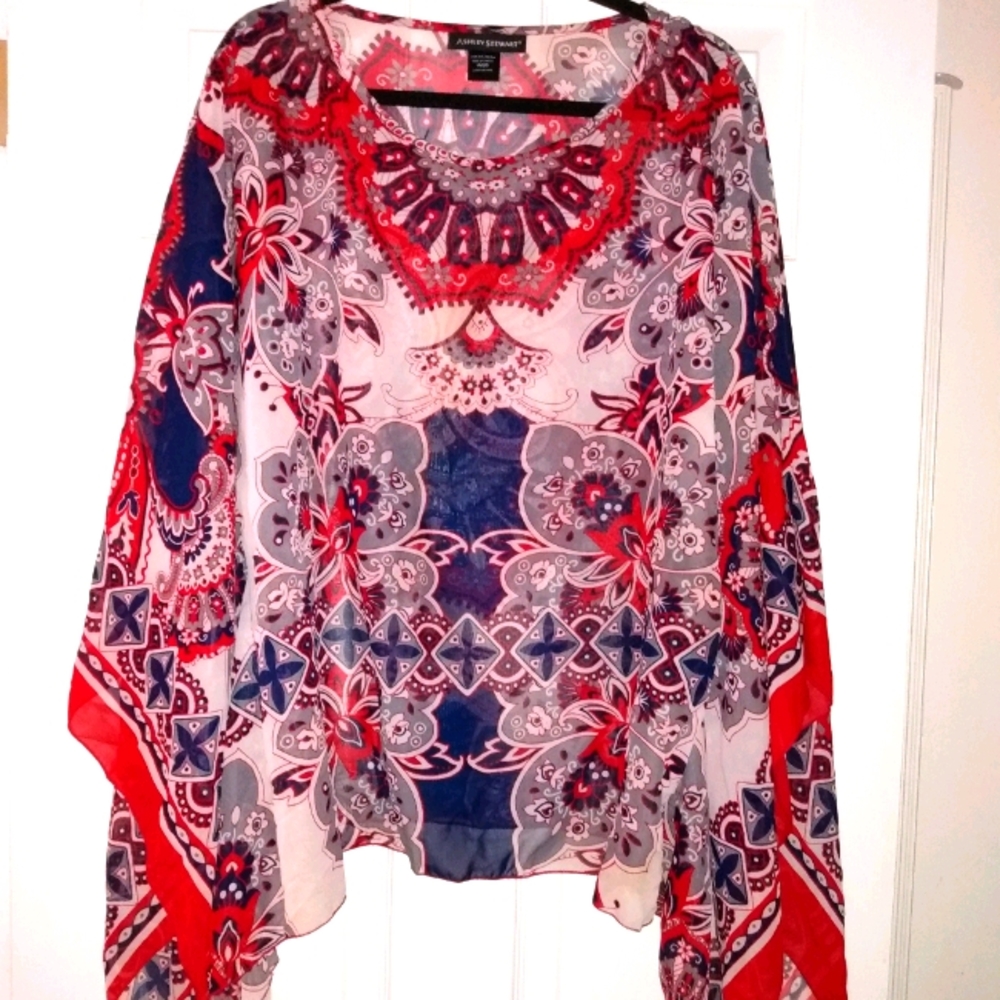 Ashley Stewart poncho blouse